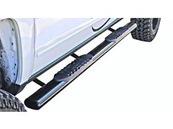 5-Inch Straight Oval Side Step Bars; Semi-Gloss Black (09-18 RAM 1500 Quad Cab)