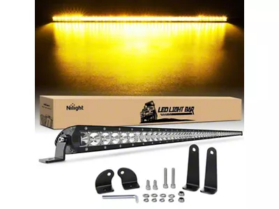 51-Inch Super Slim LED Light Bar; Amber; Spot/Flood Combo Beam (Universal; Some Adaptation May Be Required)