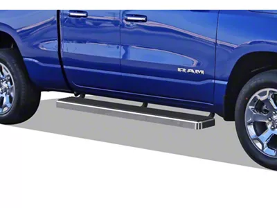 6-Inch iStep Running Boards; Hairline Silver (19-24 RAM 1500 Quad Cab)