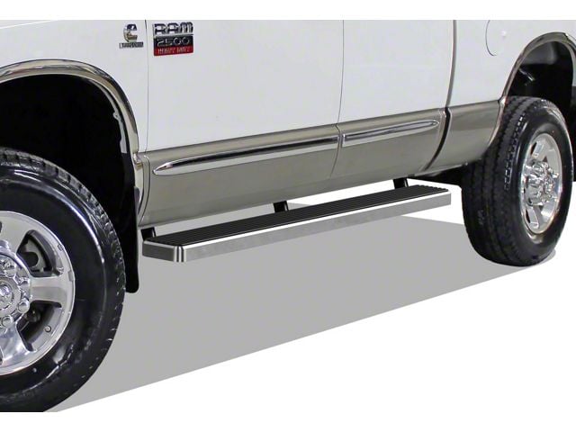 6-Inch iStep Running Boards; Hairline Silver (03-08 RAM 1500 Quad Cab)