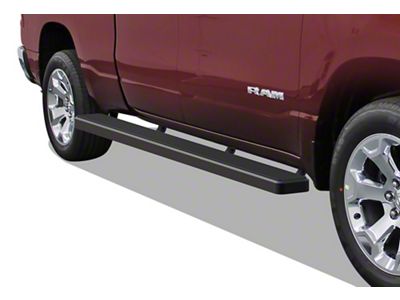 6-Inch iStep Wheel-to-Wheel Running Boards; Black (19-25 RAM 1500 Quad Cab)