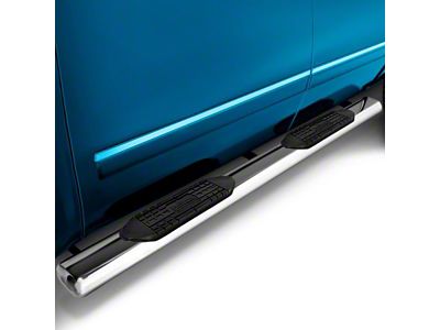 6-Inch Oval Straight Side Step Bars; Polished (19-25 RAM 1500 Quad Cab)