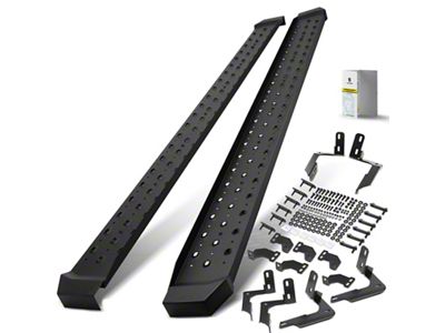 6.50-Inch Rattler Running Boards; Textured Black (09-18 RAM 1500 Quad Cab)