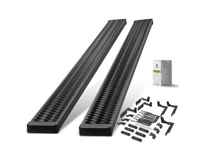 7-Inch Aluminum Running Boards; Textured Black (09-18 RAM 1500 Quad Cab)