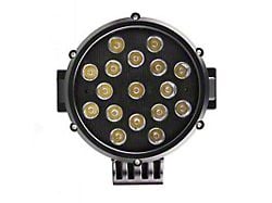 7-Inch Black Round LED Light; Spot/Flood Combo Beam (Universal; Some Adaptation May Be Required)