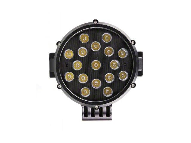 7-Inch Black Round LED Light; Spot/Flood Combo Beam (Universal; Some Adaptation May Be Required)