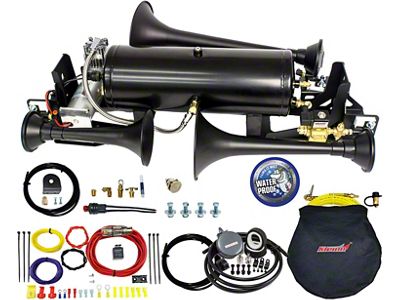 Direct Fit Onboard Air System and Model 730 Demon Triple Train Horn (09-18 RAM 1500)