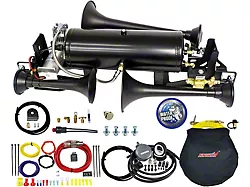 Direct Fit Onboard Air System and Model 730 Demon Triple Train Horn (09-18 RAM 1500)