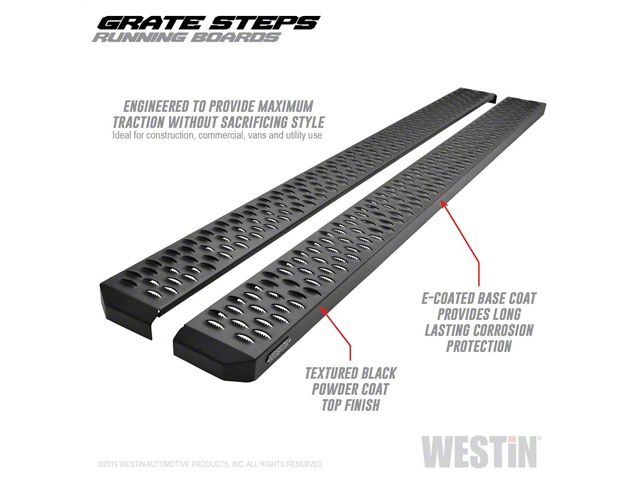 Westin 79-Inch Grate Steps Running Boards; Textured Black (02-08 RAM 1500 Quad Cab, Excluding SRT-10)