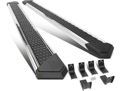 8-Inch Flat Step Bar Running Boards; Chrome (09-18 RAM 1500 Quad Cab)