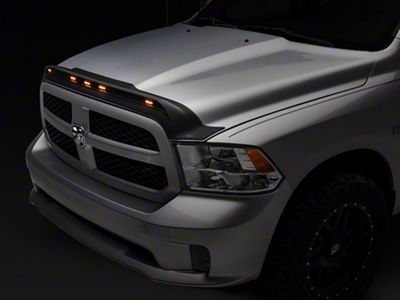 Aeroskin LightShield Hood Protector; Black (09-18 RAM 1500, Excluding Rebel & Sport)