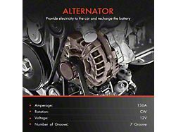 Alternator; 136 Amp (03-06 5.7L RAM 1500)