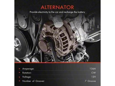 Alternator; 136 Amp (03-06 5.7L RAM 1500)