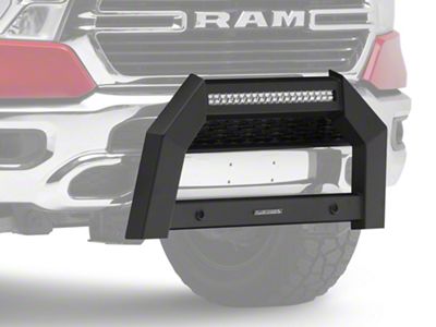 Armour Bull Bar with 20-Inch LED Light Bar; Black (19-24 RAM 1500, Excluding Rebel & TRX)