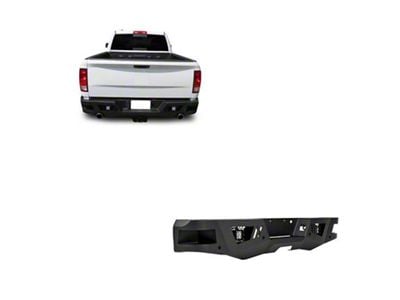 Armour Heavy Duty Rear Bumper with 4-Inch Cube Lights (09-18 RAM 1500, Excluding Rebel)