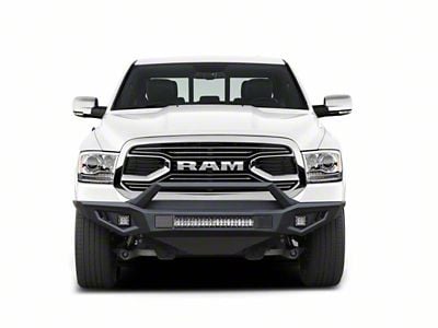 Armour II Heavy Duty Front Bumper with 20-Inch LED Light Bar and 4-Inch Cube Lights (15-18 RAM 1500 Rebel)