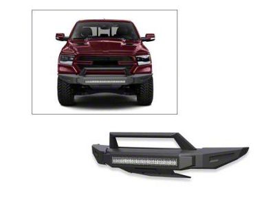 Armour II Heavy Duty Front Bumper with 30-Inch LED Light Bar and Two Sets of 4-Inch Cube Lights (19-24 RAM 1500, Excluding EcoDiesel, Rebel & TRX)