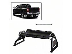 Atlas Roll Bar with 50-Inch LED Light Bar; Black (94-25 RAM 1500 w/o RAM Box)