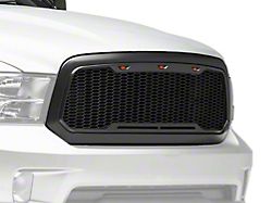 RedRock Baja Upper Replacement Grille with LED Lighting; Charcoal (13-18 RAM 1500, Excluding Rebel)