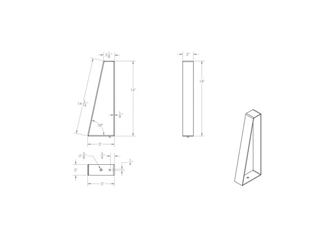 RAM 1500 Base K2 Rack Accessory Angular L Hanging Hook; 5-1/4-Inch ...