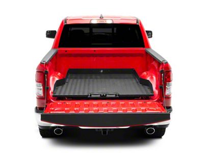 Bed Slide Tray with Aluminum Checker Plate; Textured Black (09-24 RAM 1500 w/ 5.7-Foot & 6.4-Foot Box & w/o RAM Box)