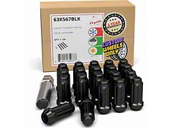 Black 6-Spline Lug Nut Kit; 9/16-Inch; Set of 20 (02-11 RAM 1500)