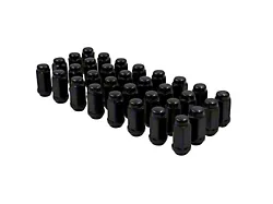 Black 7/8-Inch XL Acorn Lug Nut Kit; 9/16-Inch; Set of 32 (06-08 RAM 1500 Mega Cab)