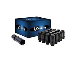 Black Acorn Spline ET Lug Nuts for Aftermarket Wheels; M14x1.5; Set of 24 (12-26 RAM 1500)