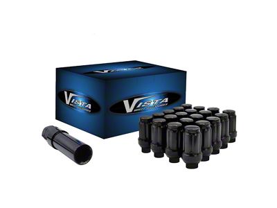 Black Acorn Spline ET Lug Nuts; M14x1.5; Set of 24 (12-25 RAM 1500)