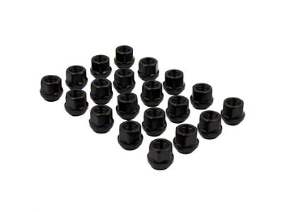 Black Bulge Acorn Lug Nut Kit; 14mm x 1.5; Set of 20 (12-18 RAM 1500)