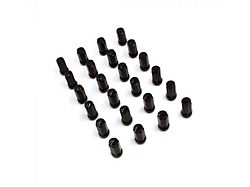 Black Bulge Acorn Lug Nut Kit; 14mm x 1.5; Set of 24 (19-25 RAM 1500)