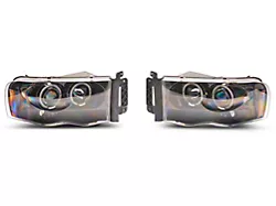 Halo Projector Headlights; Jet Black Housing; Clear Lens (02-05 RAM 1500)