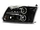 Dual LED Halo Projector Headlights; Jet Black Housing; Clear Lens (09-18 RAM 1500 w/ Factory Halogen Non-Projector Headlights)