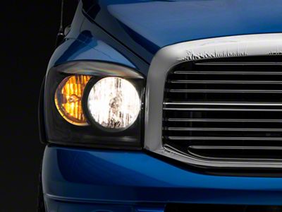 Raxiom Axial Series Euro Headlights; Black Housing; Clear Lens (06-08 RAM 1500)