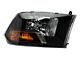 Factory Style Headlights; Matte Black Housing; Clear Lens; For H13 Bulbs Only (09-18 RAM 1500 w/ Factory Halogen Non-Projector Headlights)