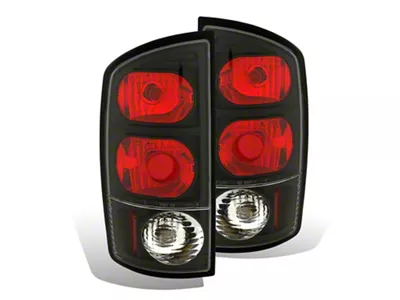 Raxiom Axial Series Tail Lights; Black Housing; Red/Clear Lens (02-05 RAM 1500)