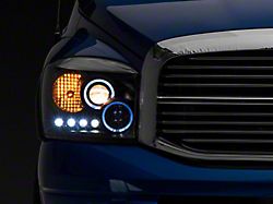 Raxiom LED Halo Projector Headlights; Black Housing; Clear Lens (06-08 RAM 1500)