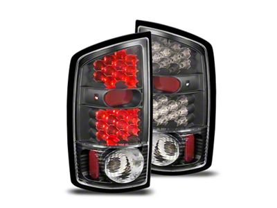 Raxiom LED Tail Lights; Black Housing; Clear Lens (02-05 RAM 1500)