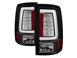 LED Tail Lights; Black Housing; Clear Lens (13-18 RAM 1500 w/ Factory LED Tail Lights)