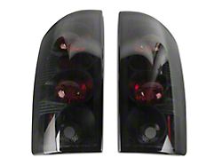 Euro Style Tail Lights; Black Housing; Smoked Lens (02-06 RAM 1500)