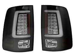 LED Tail Lights; Black Housing; Smoked Lens (13-18 RAM 1500 w/ Factory LED Tail Lights)