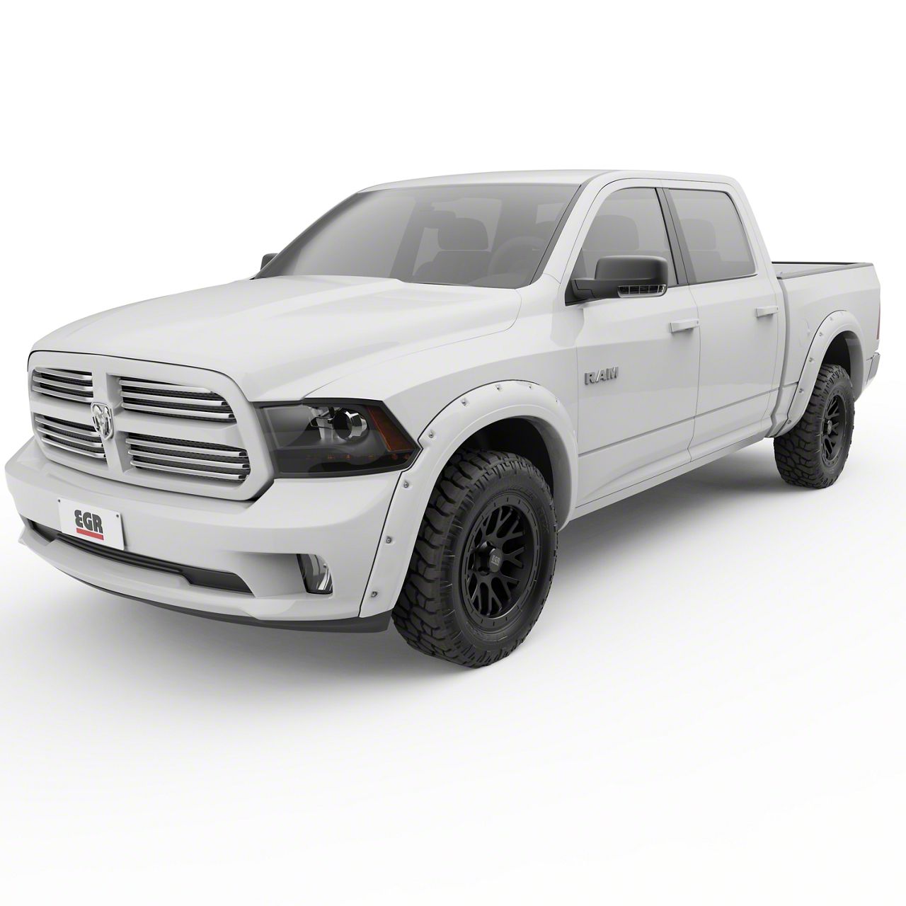 EGR Bolt On Style Fender Flares Bright White 11 18 RAM 1500 Sport