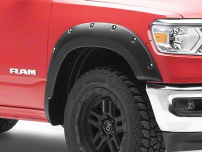 Bolt-Riveted Style Fender Flares; Smooth Matte Black (19-24 RAM 1500, Excluding Rebel & TRX)