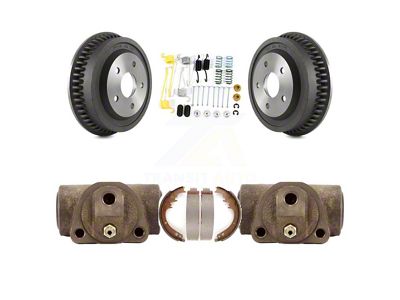 Brake Drum, Shoe, Spring and Cylinder Kit; Rear (94-99 RAM 1500)