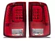 C-Bar LED Tail Lights; Chrome Housing; Red Lens (09-18 RAM 1500 w/ Factory Halogen Tail Lights)