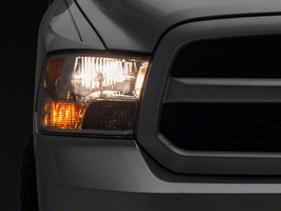 CAPA Replacement Halogen Headlight; Chrome Housing; Clear Lens; Driver Side (13-18 RAM 1500 w/ Factory Halogen Headlights)