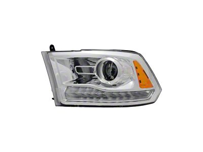 CAPA Replacement Projector Headlight; Driver Side (13-14 RAM 1500 w/ Factory Halogen Projector Headlights)