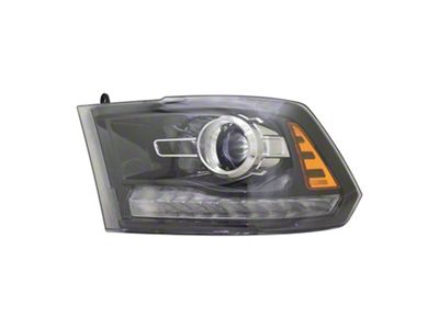 CAPA Replacement Projector Headlight; Passenger Side (16-18 RAM 1500 w/ Factory Halogen Projector Headlights)