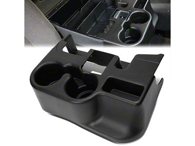 Center Console Cup Holder; Black (02-12 RAM 1500 w/ Bench Seat)