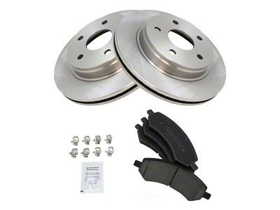 Ceramic 5-Lug Brake Rotor and Pad Kit; Front (06-18 RAM 1500, Excluding SRT-10 & Mega Cab)